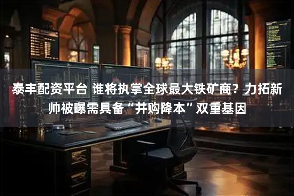 泰丰配资平台 谁将执掌全球最大铁矿商？力拓新帅被曝需具备“并购降本”双重基因