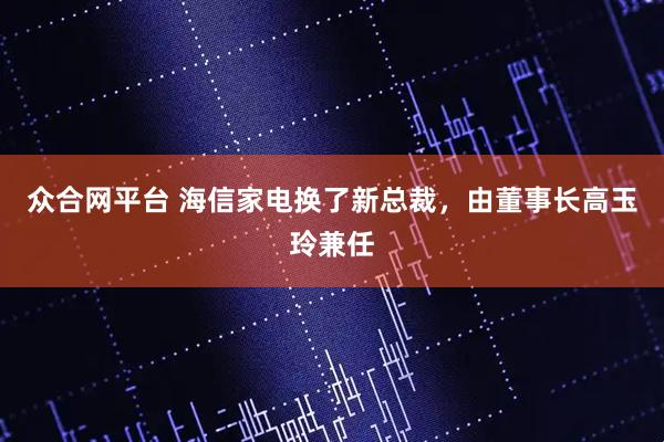 众合网平台 海信家电换了新总裁，由董事长高玉玲兼任
